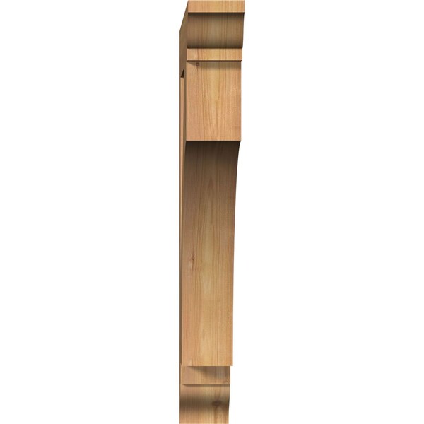 Westlake Traditional Smooth Bracket, Western Red Cedar, 3 1/2W X 24D X 28H